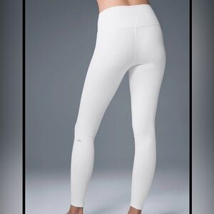 Alo White Mid-Waisted Leggings